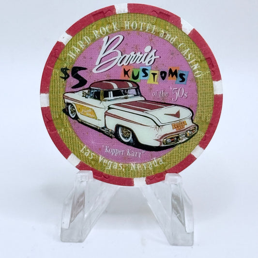 Hard Rock - Las Vegas Las Vegas Nevada 1997 'Kopper Kart' Series 1 LE $5 Casino Chip N9845