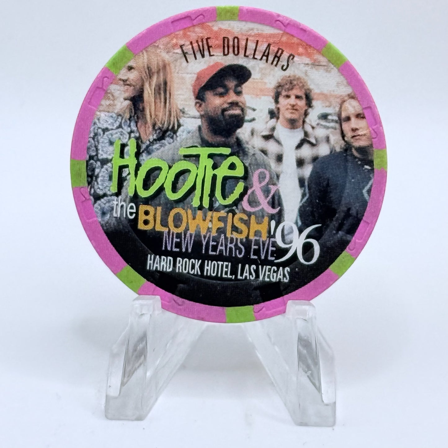 Hard Rock - Las Vegas Nevada 1996 'Hootie And The Blowfish' LE $5 Casino Chip N8491