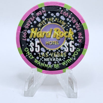 Hard Rock - Las Vegas Nevada 1996 'Hootie And The Blowfish' LE $5 Casino Chip N8491