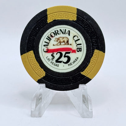 California Club Casino Las Vegas Nevada 1950's $25 Casino Chip N1395
