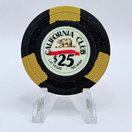 California Club Casino Las Vegas Nevada 1950's $25 Casino Chip N1395