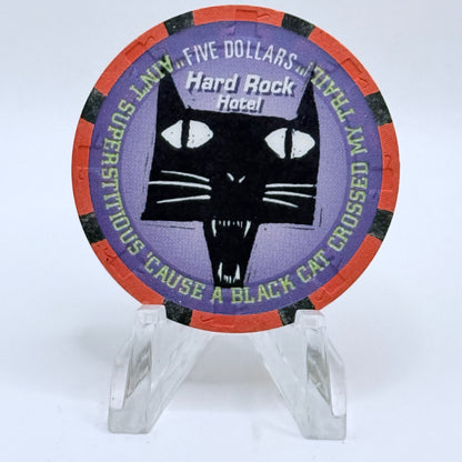 Hard Rock - Las Vegas Nevada 1996 'Halloween' LE $5 Casino Chip N8490