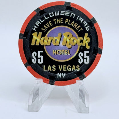 Hard Rock - Las Vegas Nevada 1996 'Halloween' LE $5 Casino Chip N8490