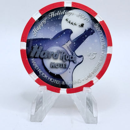 Hard Rock - Las Vegas Nevada 2010 'Christmas' LE $5 Casino Chip E9938
