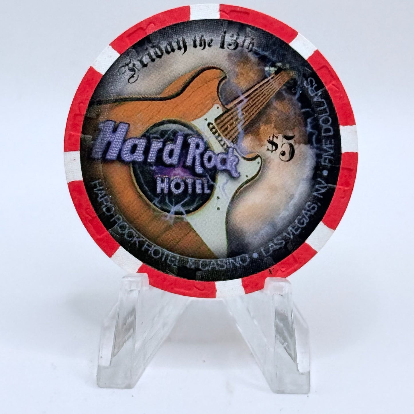 Hard Rock -  Las Vegas Nevada 2010 'Friday The 13th' LE $5 Casino Chip E9785