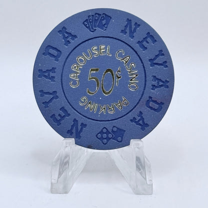 Carousel Casino Las Vegas Nevada 1970 $.50 "Parking" Casino Chip N1425
