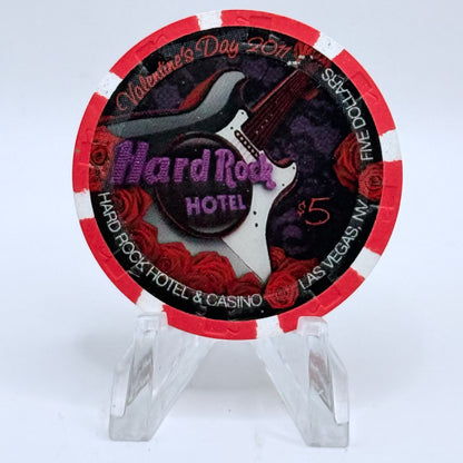 Hard Rock - Las Vegas Nevada 2011 'Valentine's Day' LE $5 Casino Chip D0028