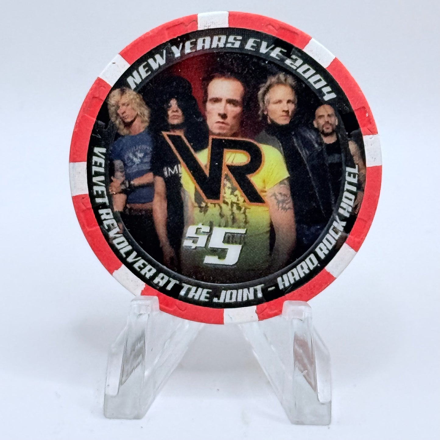 Hard Rock - Las Vegas Nevada 2004 'Velvet Revolver (New Years Eve)' LE $5 Casino Chip E4171