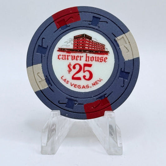 Carver House Casino Las Vegas Nevada 1961 $25 Casino Chip N7449