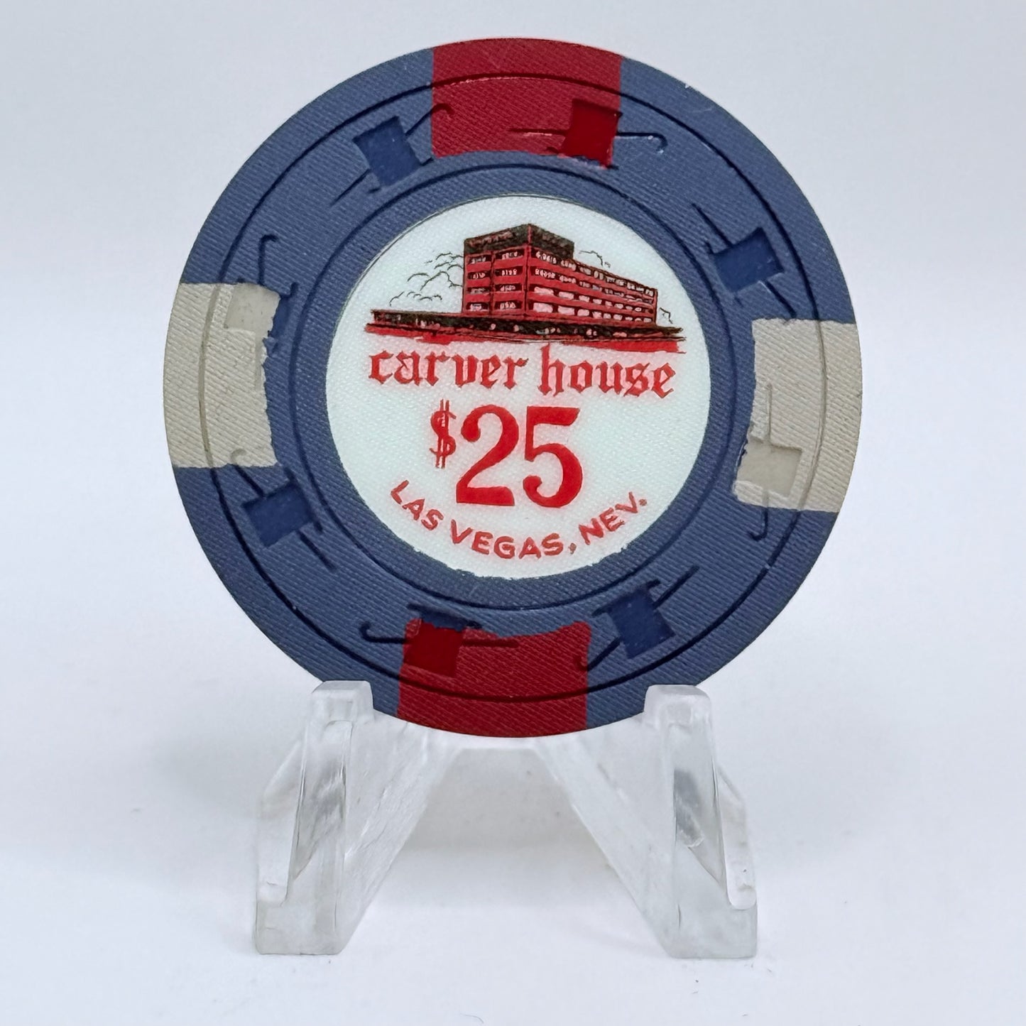 Carver House Casino Las Vegas Nevada 1961 $25 Casino Chip N7449