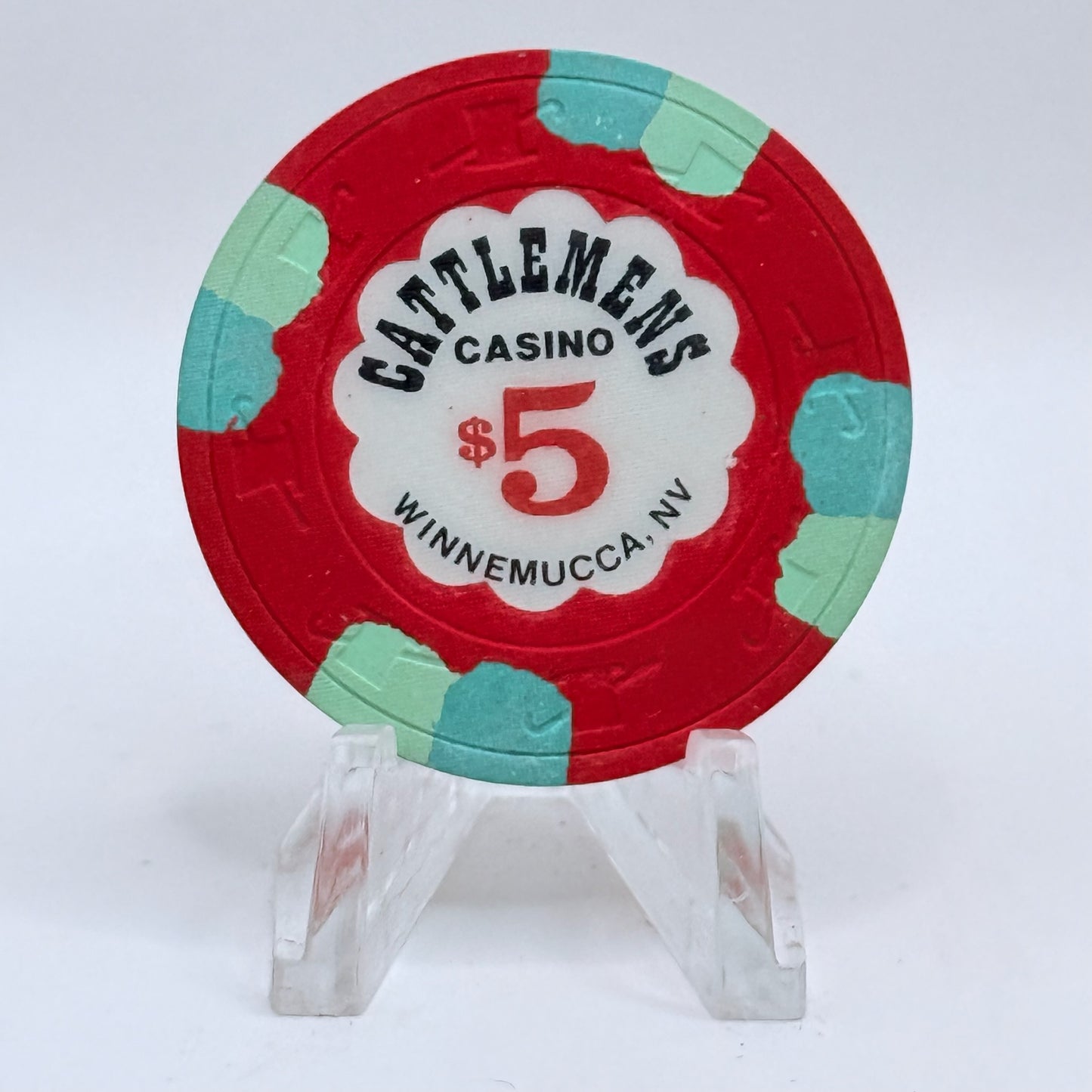 Cattlemens Casino Winnemucca Nevada 1985 $5 Casino Chip N2595