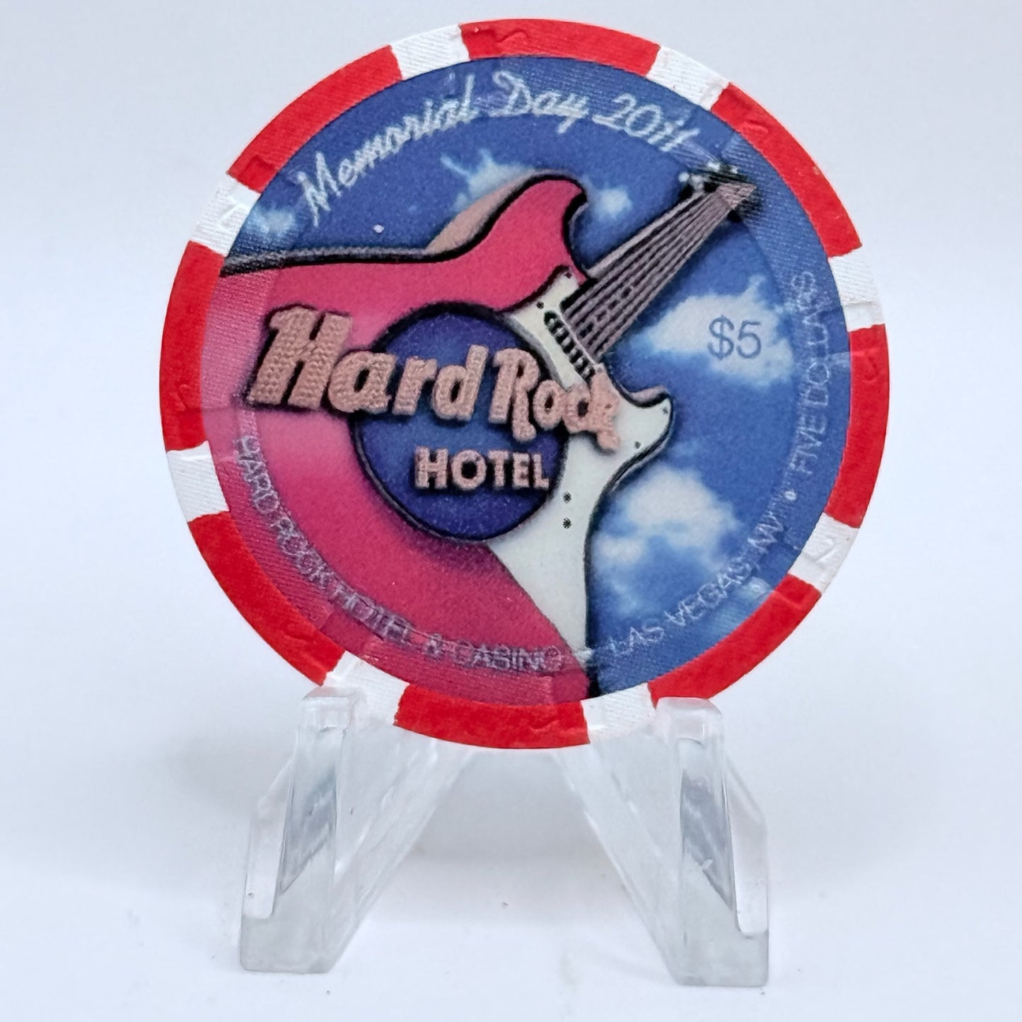 Hard Rock - Las Vegas Nevada 2011 'Memorial Day' LE $5 Casino Chip D0141