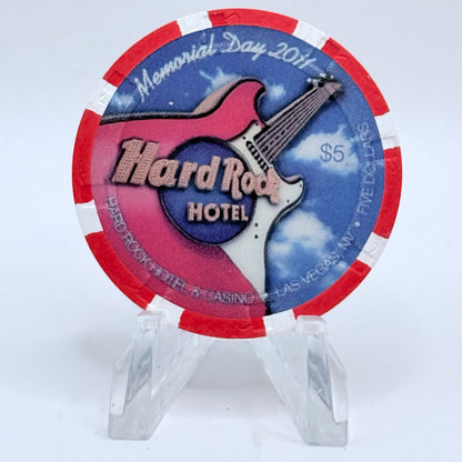 Hard Rock - Las Vegas Nevada 2011 'Memorial Day' LE $5 Casino Chip D0141