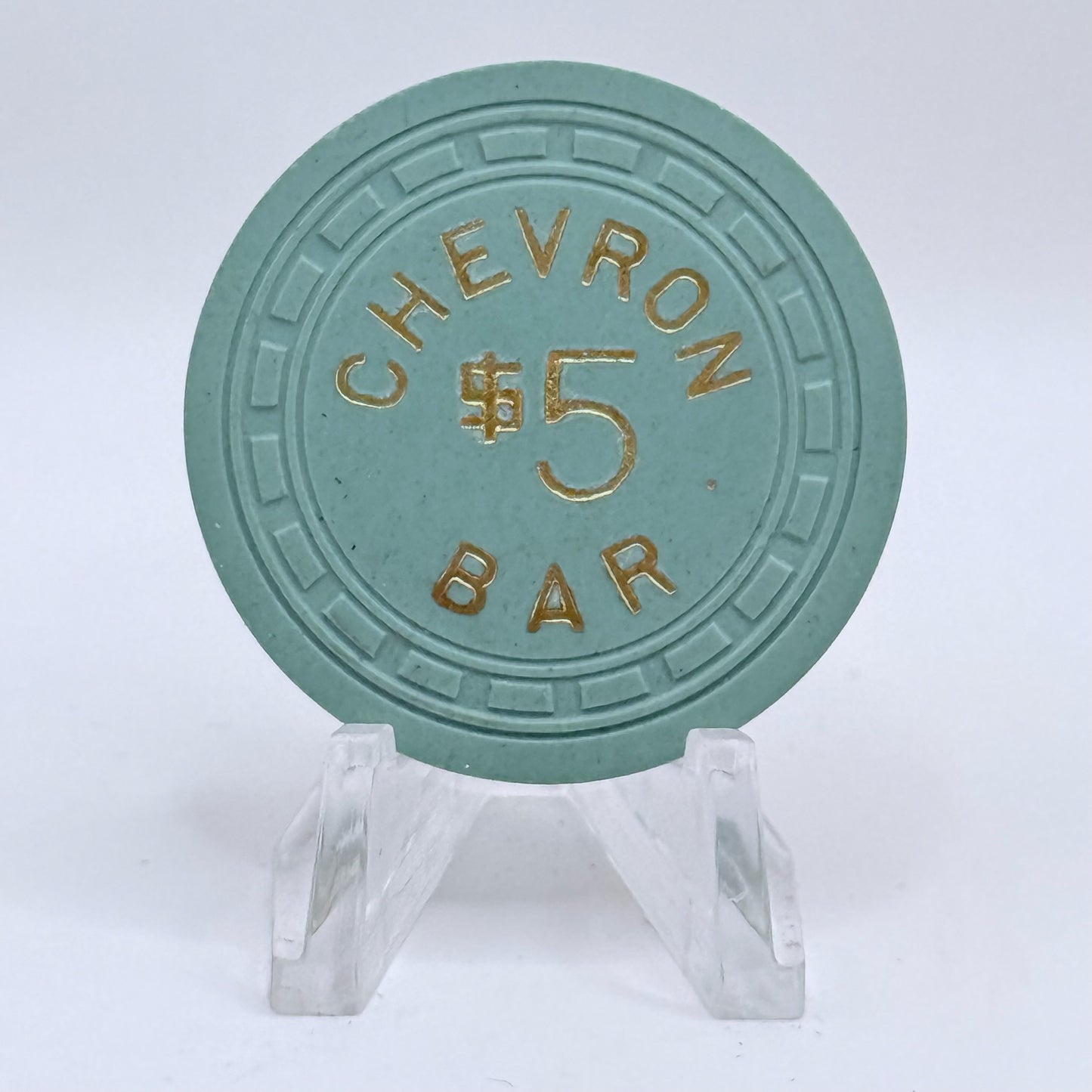 Chevron Bar Searchlight Nevada 1957 $5 Casino Chip N6513