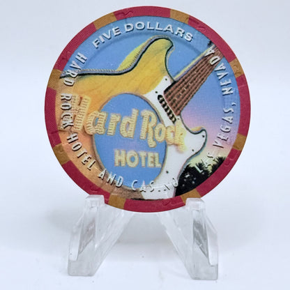 Hard Rock Hotel Casino Las Vegas Nevada 1998 $5 Casino Chip V2674