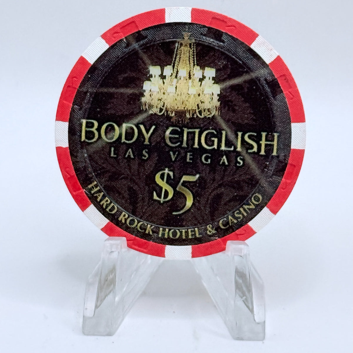 Hard Rock - Las Vegas Nevada 2005 'Body English' LE $5 Casino Chip E4416