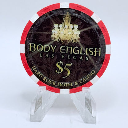 Hard Rock - Las Vegas Nevada 2005 'Body English' LE $5 Casino Chip E4416