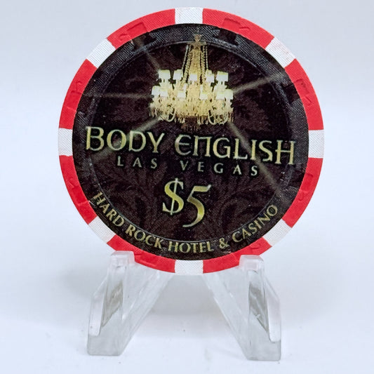 Hard Rock - Las Vegas Nevada 2005 'Body English' LE $5 Casino Chip E4416