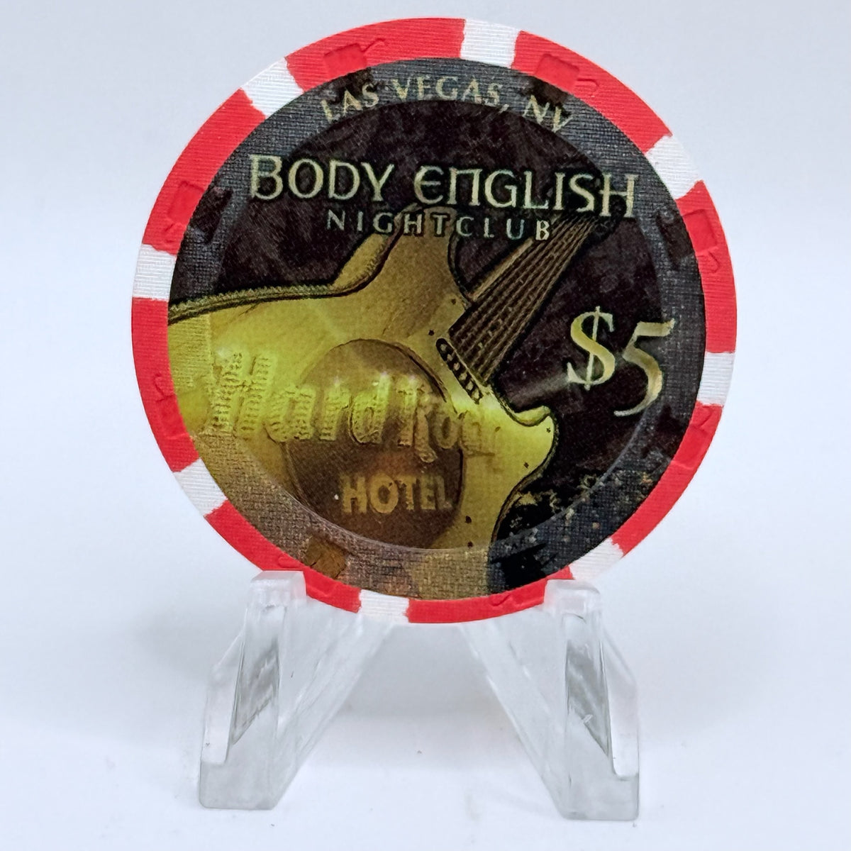 Hard Rock - Las Vegas Nevada 2005 'Body English' LE $5 Casino Chip E4416