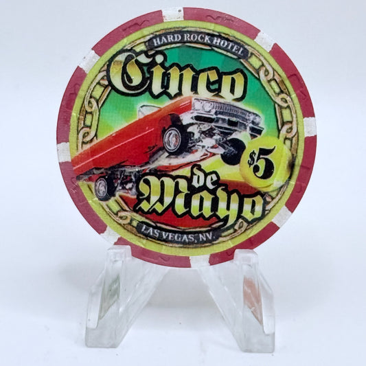 Hard Rock - Las Vegas Nevada 2002 'Cinco De Mayo' LE $5 Casino Chip V8679