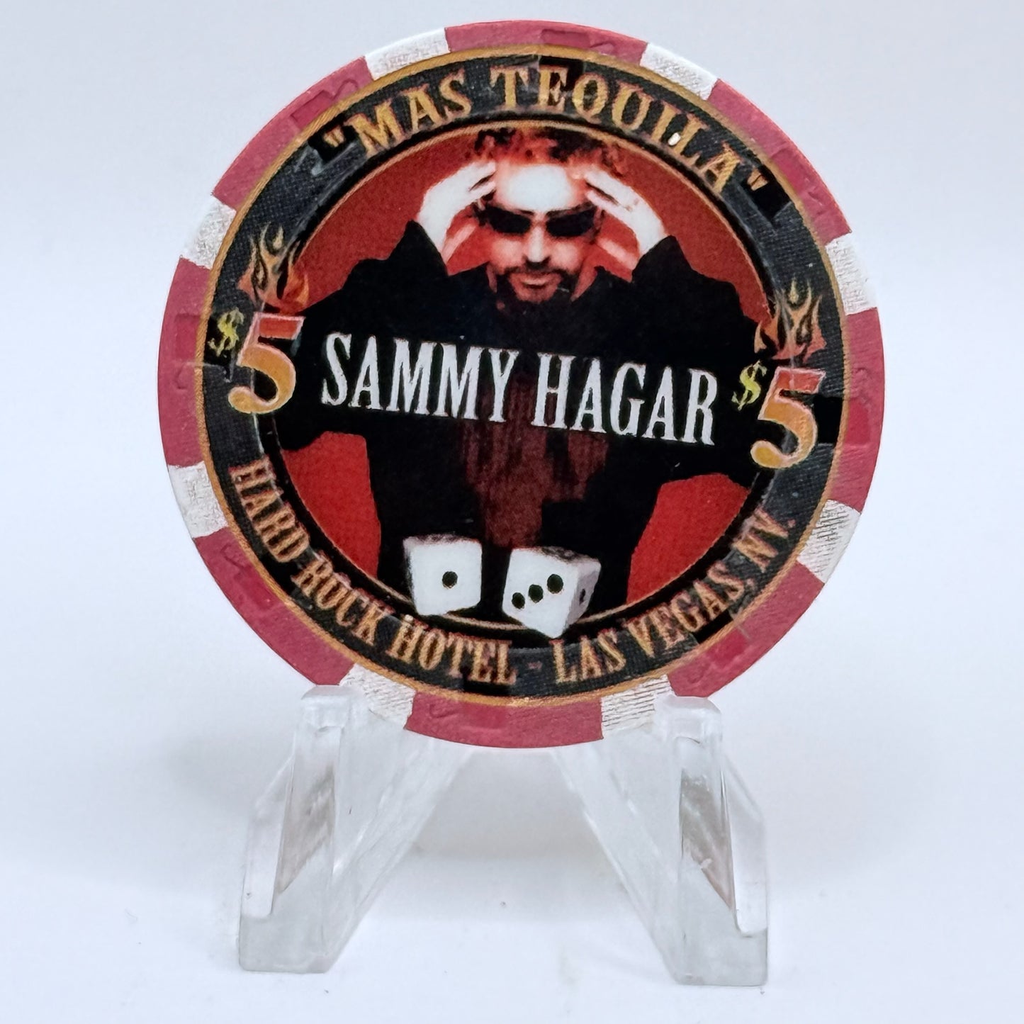 Hard Rock - Las Vegas Nevada 2002 'Sammy Hagar' LE $5 Casino Chip V8687