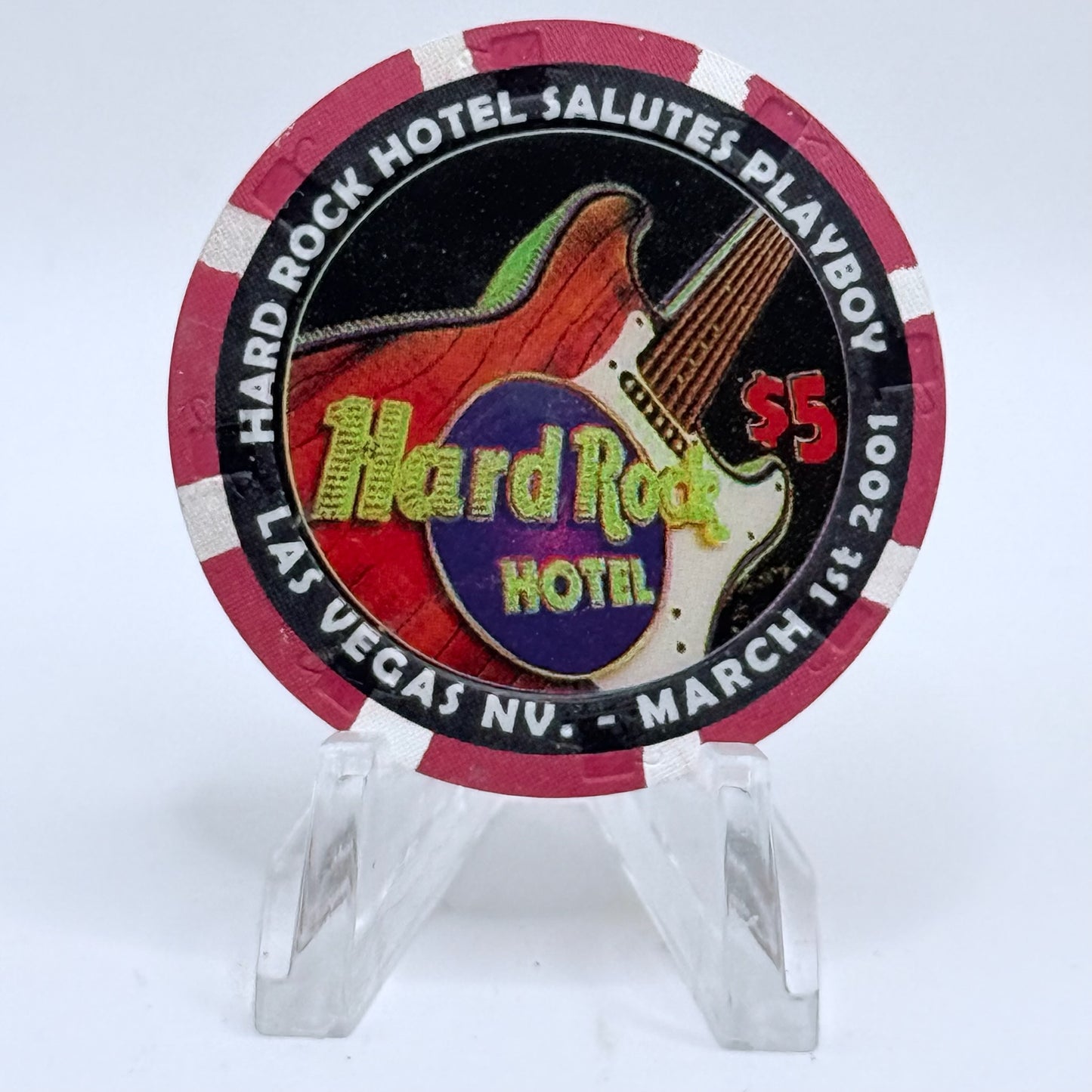 Hard Rock - Las Vegas Nevada 2001 'Playboy (Bunny Money)' LE $5 Casino Chip V7744
