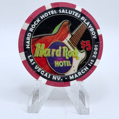 Hard Rock - Las Vegas Nevada 2001 'Playboy (Bunny Money)' LE $5 Casino Chip V7744
