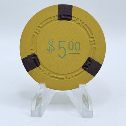 Cinnabar Las Vegas Nevada 1951 $5 Casino Chip N4028
