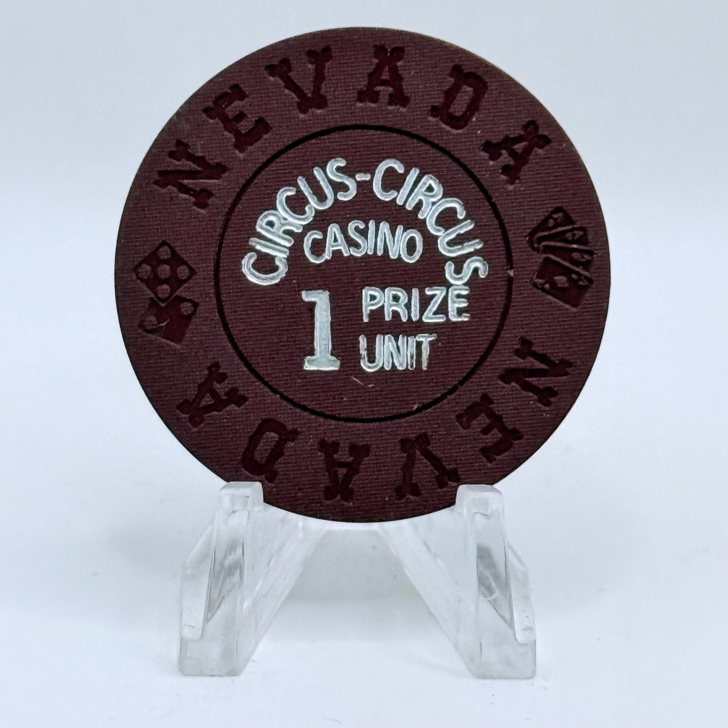 Circus Circus Casino Las Vegas Nevada 1968 "1 Prize Unit" Chip E7037