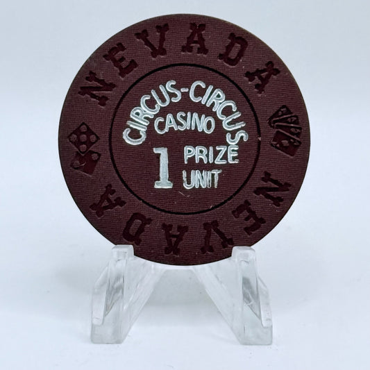Circus Circus Casino Las Vegas Nevada 1968 "1 Prize Unit" Chip E7037