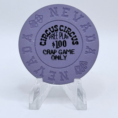 Circus Circus Casino Las Vegas Nevada 1970's $1 "Crap Game Only" Casino Chip V6864
