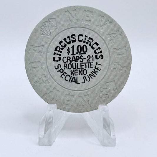 Circus Circus Casino Las Vegas Nevada 1970's $1 "Special Junket" Chip V3868