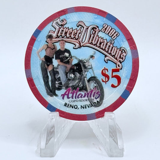 Atlantis Reno Nevada 2006 'Street Vibrations' LE $5 Casino Chip E5739