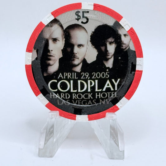 Hard Rock - Las Vegas Nevada 2005 'Coldplay' LE $5 Casino Chip E4574