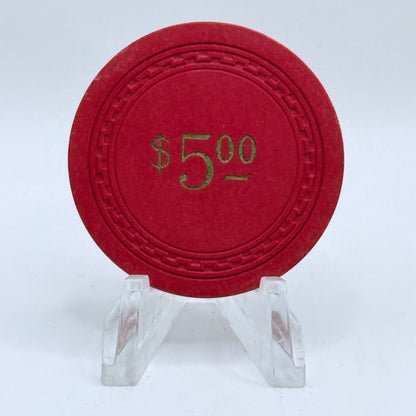 Circus Room Casino Lake Tahoe Nevada 1952 $5 Chip N3194