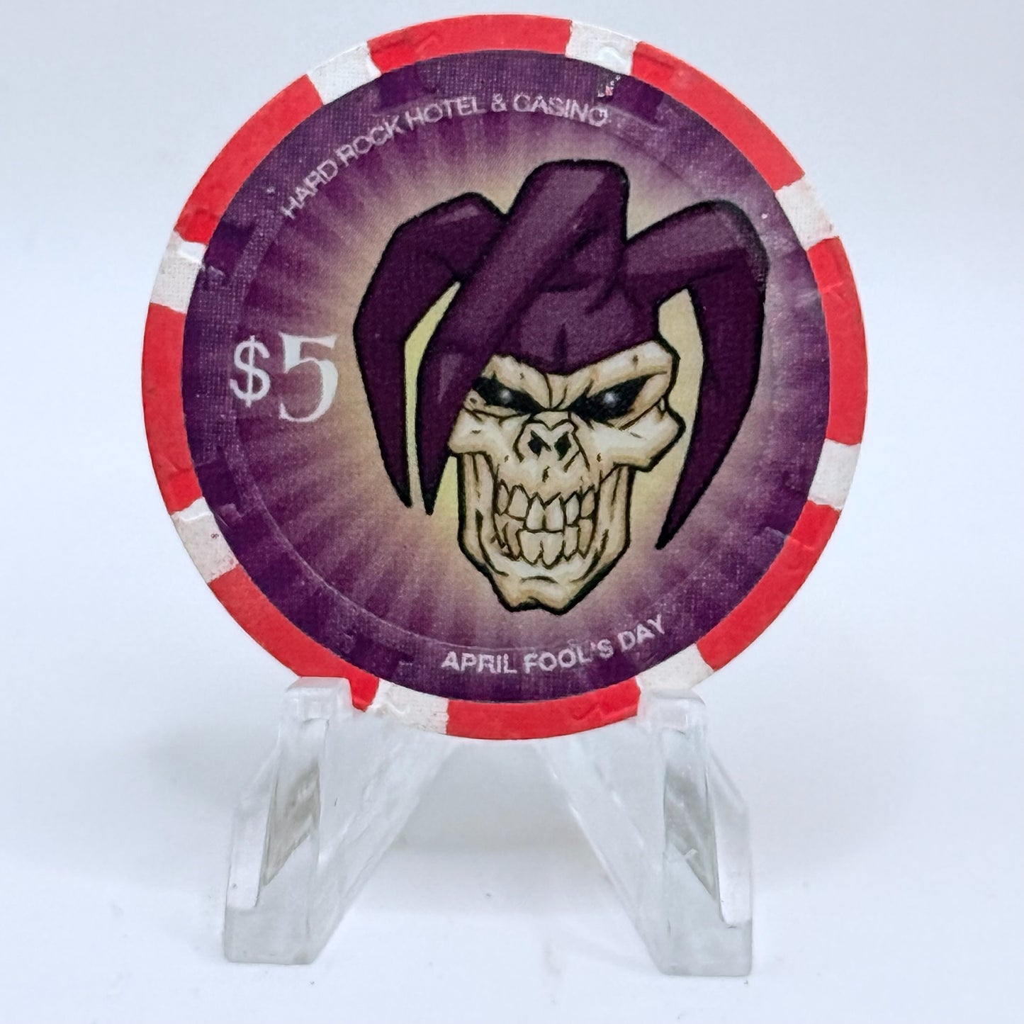 Hard Rock - Las Vegas Nevada 2008 'April Fools Day' LE $5 Casino Chip E7440