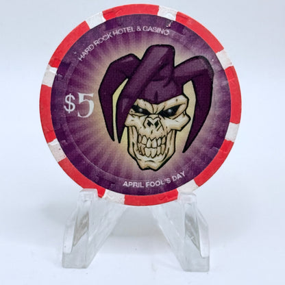 Hard Rock - Las Vegas Nevada 2008 'April Fools Day' LE $5 Casino Chip E7440