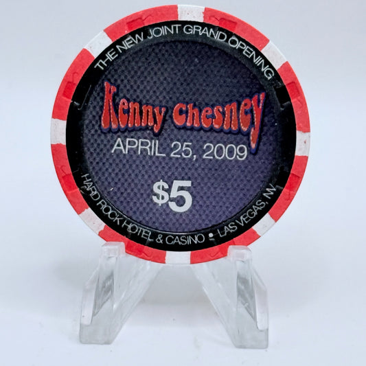 Hard Rock - Las Vegas Nevada 2009 'Kenny Chesney' LE $5 Casino Chip E9175
