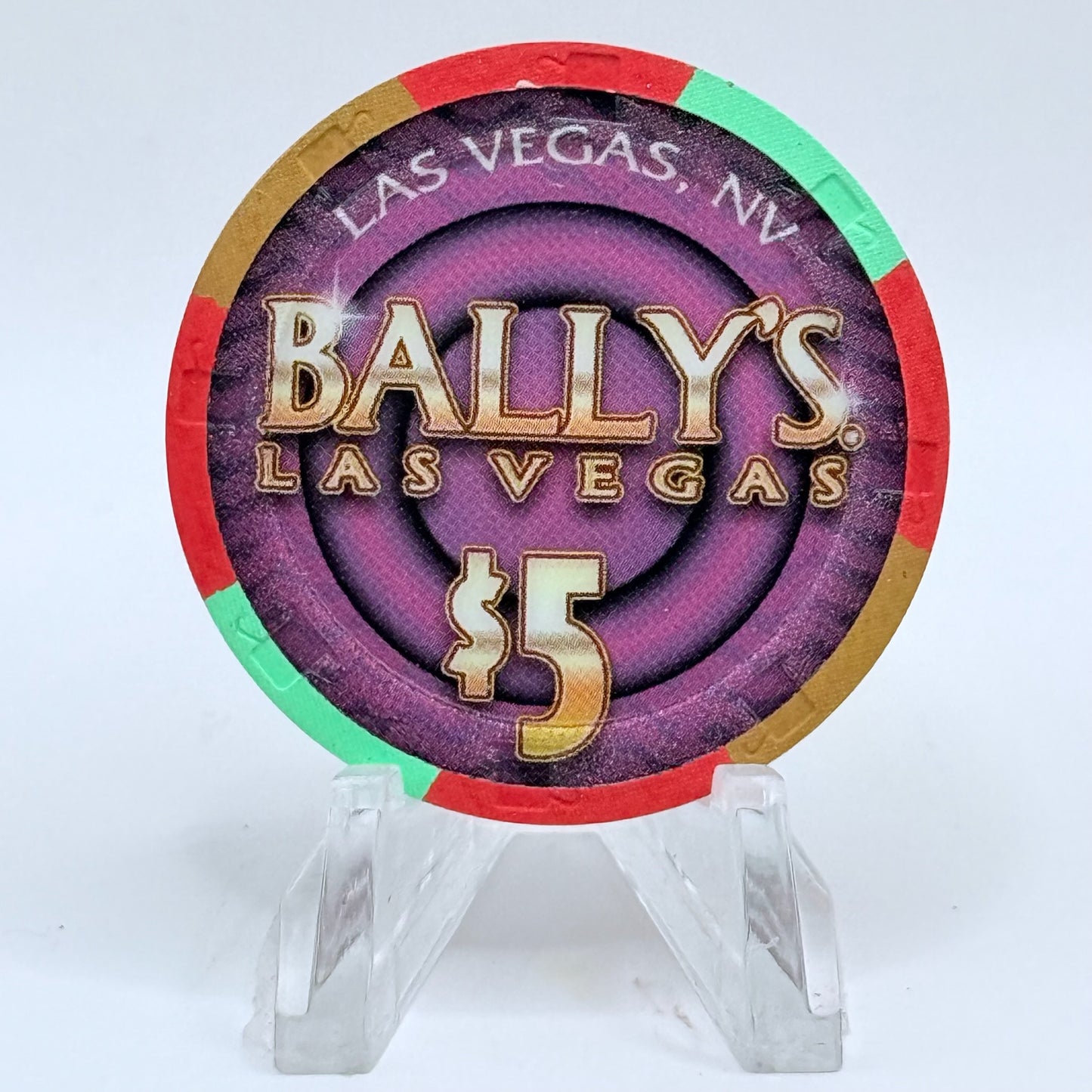 Bally's Las Vegas Nevada 2005 'New Years Eve' LE $5 Casino Chip E5019