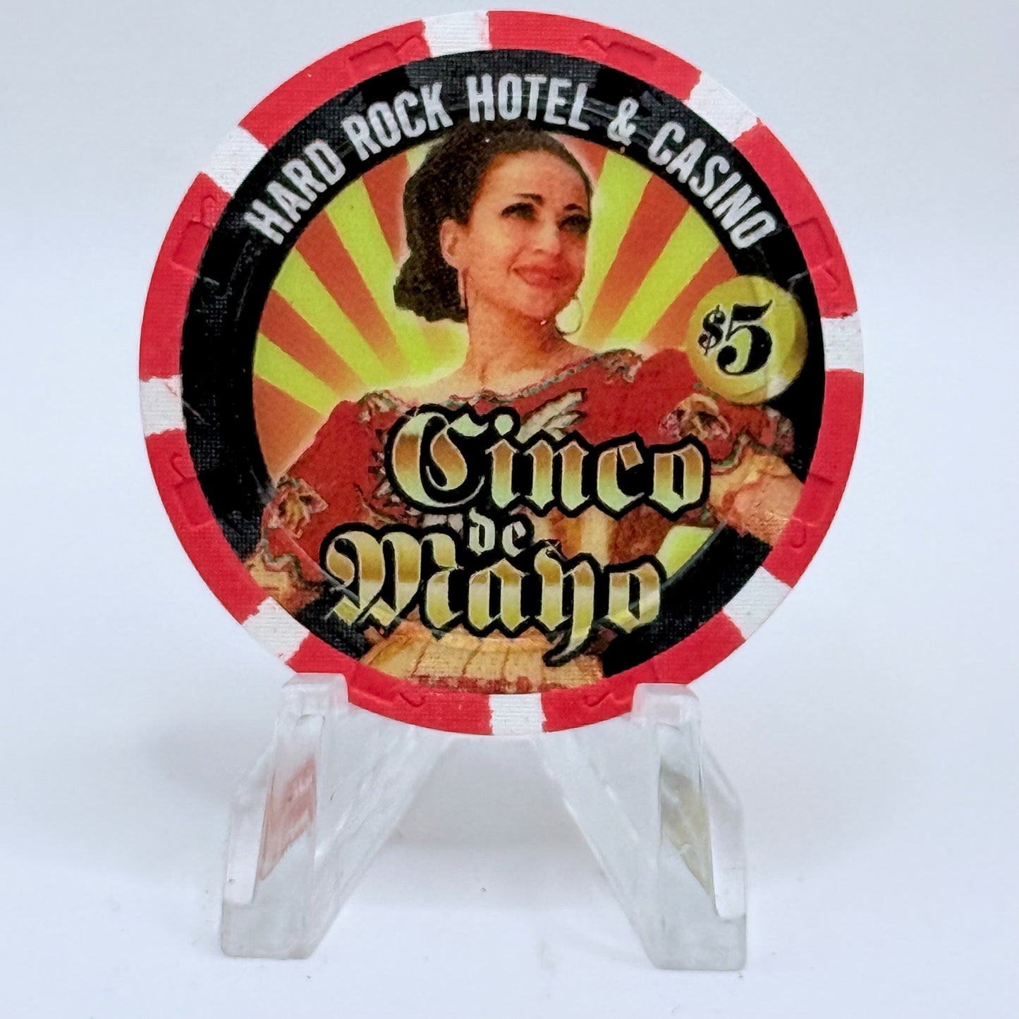 Hard Rock - Las Vegas Nevada 2005 'Cinco De Mayo' LE $5 Casino Chip E7425