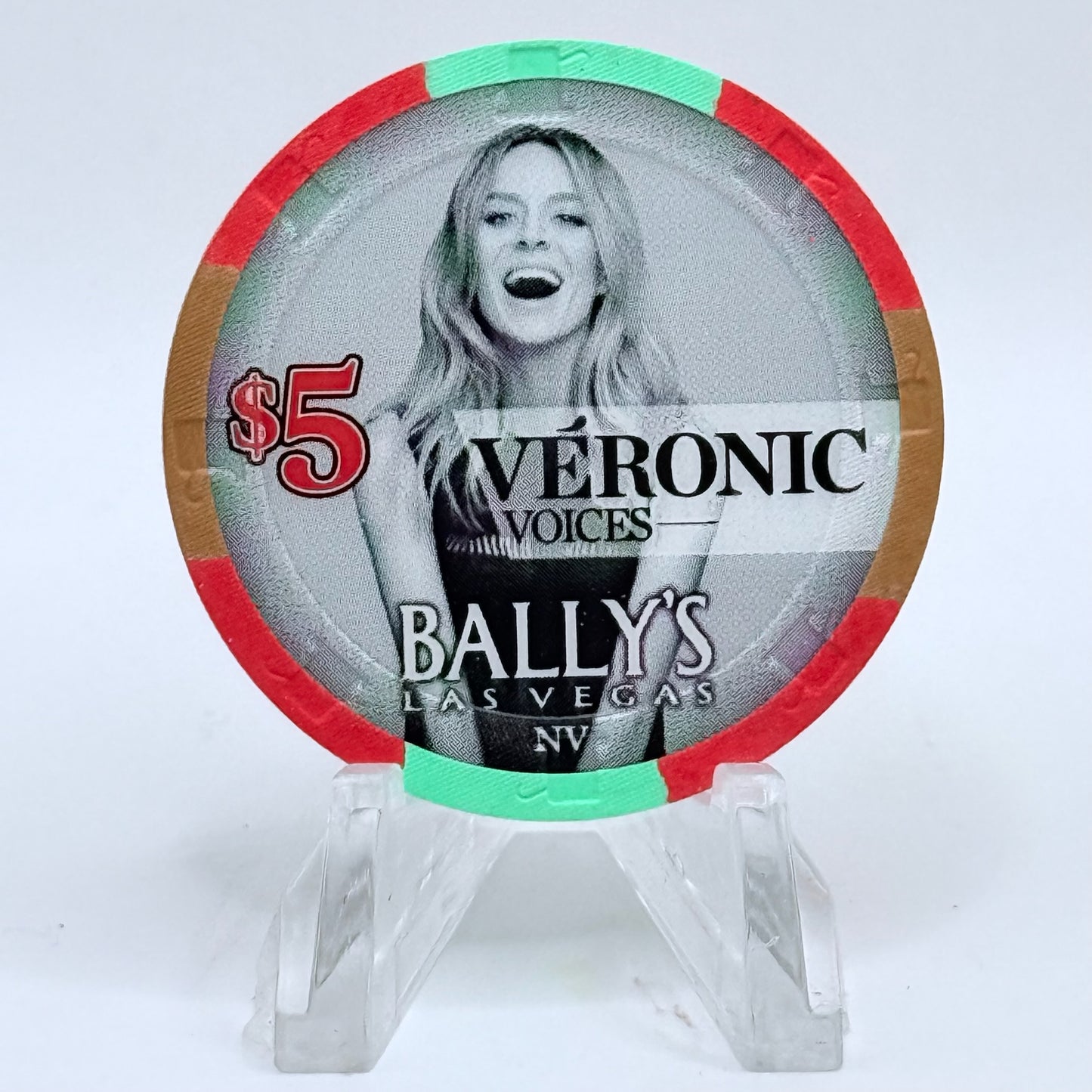 Bally's Las Vegas Nevada 2013 'Veronic Voices' LE $5 Casino Chip D1312