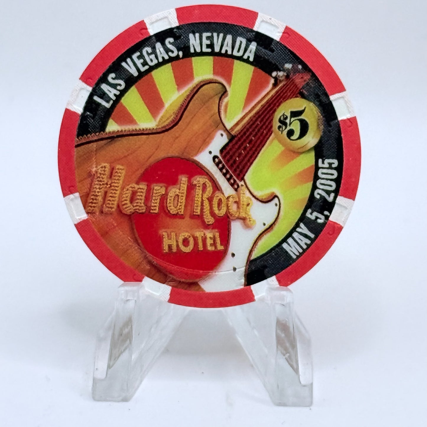 Hard Rock - Las Vegas Nevada 2005 'Cinco De Mayo' LE $5 Casino Chip E7425