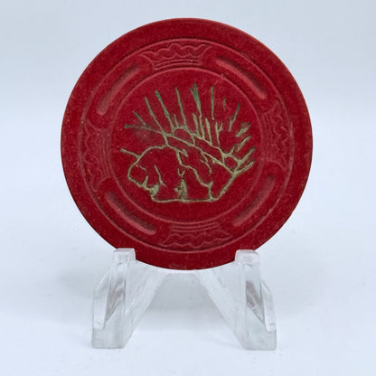 Colony Club Reno Nevada 1949 Red Roulette Casino Chip E9163.rd