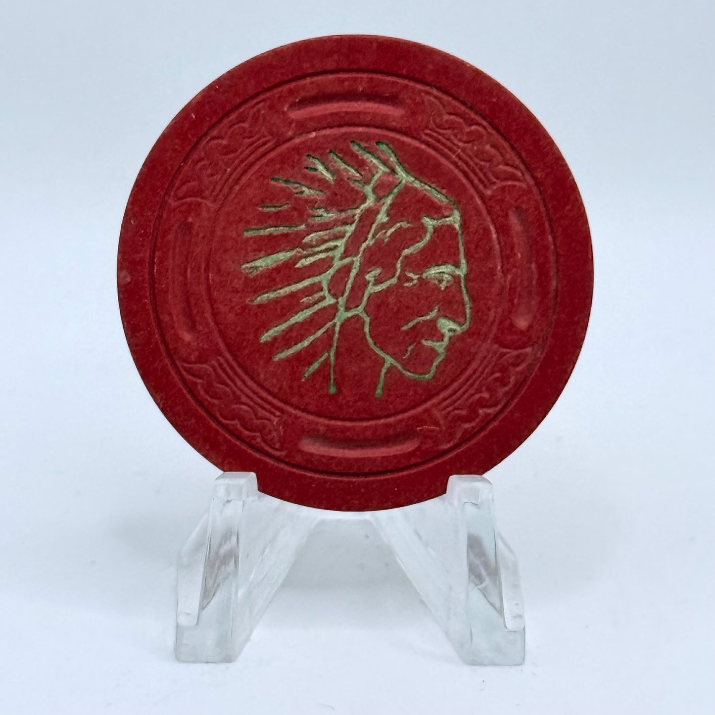 Colony Club Reno Nevada 1949 Red Roulette Casino Chip E9163.rd