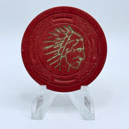 Colony Club Reno Nevada 1949 Red Roulette Casino Chip E9163.rd
