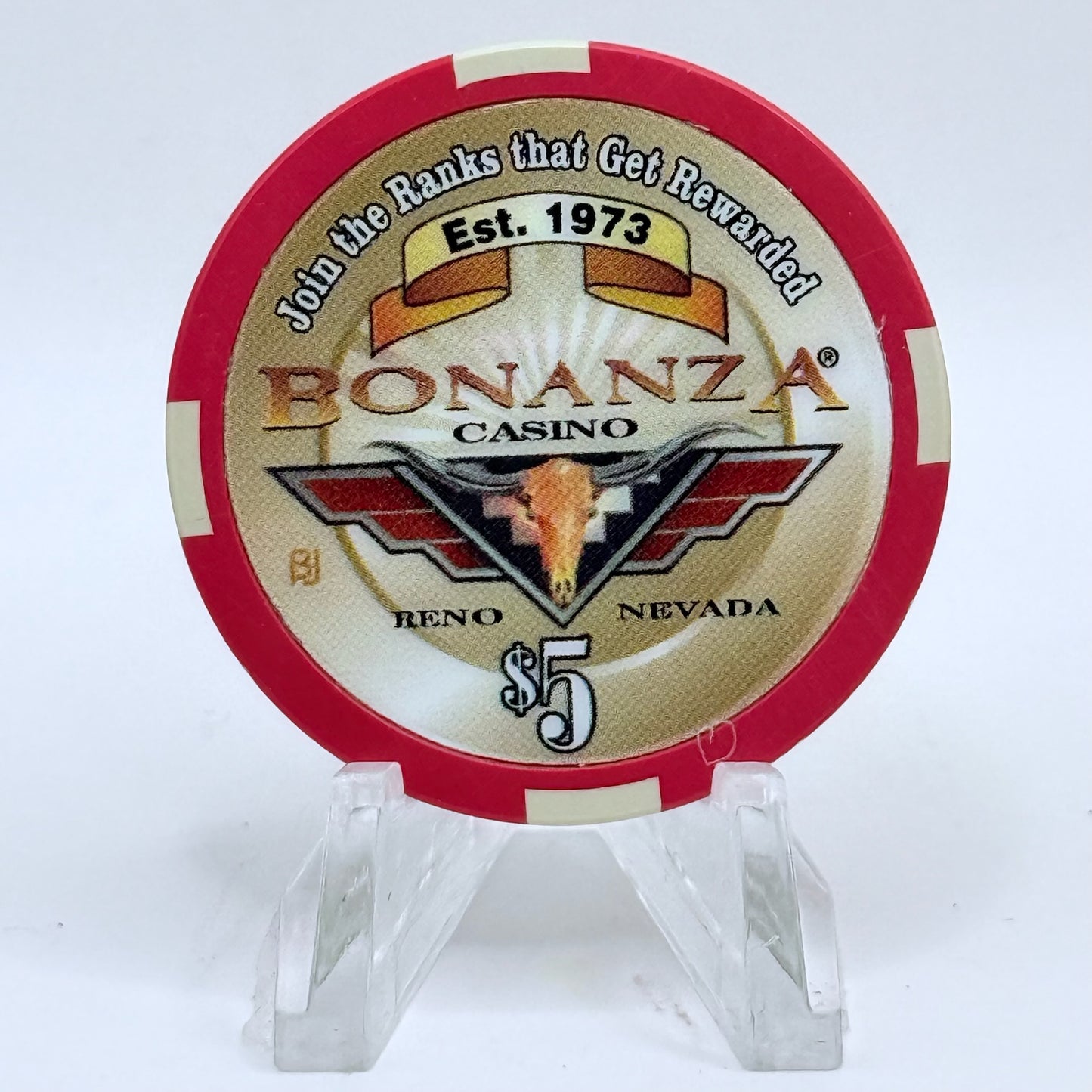 Bonanza Casino Reno Nevada 2007 '1957 Chevy' LE $5 Casino Chip E6457
