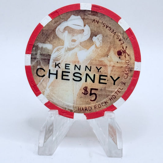 Hard Rock -  Las Vegas Nevada 2015 'Kenny Chesney' LE $5 Casino Chip D1782