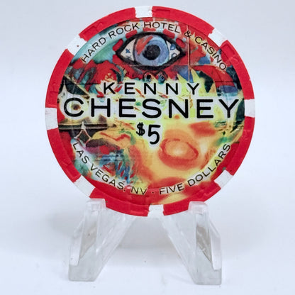 Hard Rock -  Las Vegas Nevada 2015 'Kenny Chesney' LE $5 Casino Chip D1782