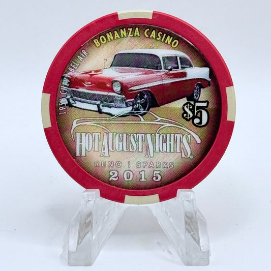 Bonanza Casino Reno Nevada 2015 '1956 Chevy Bel Air' LE $5 Casino Chip