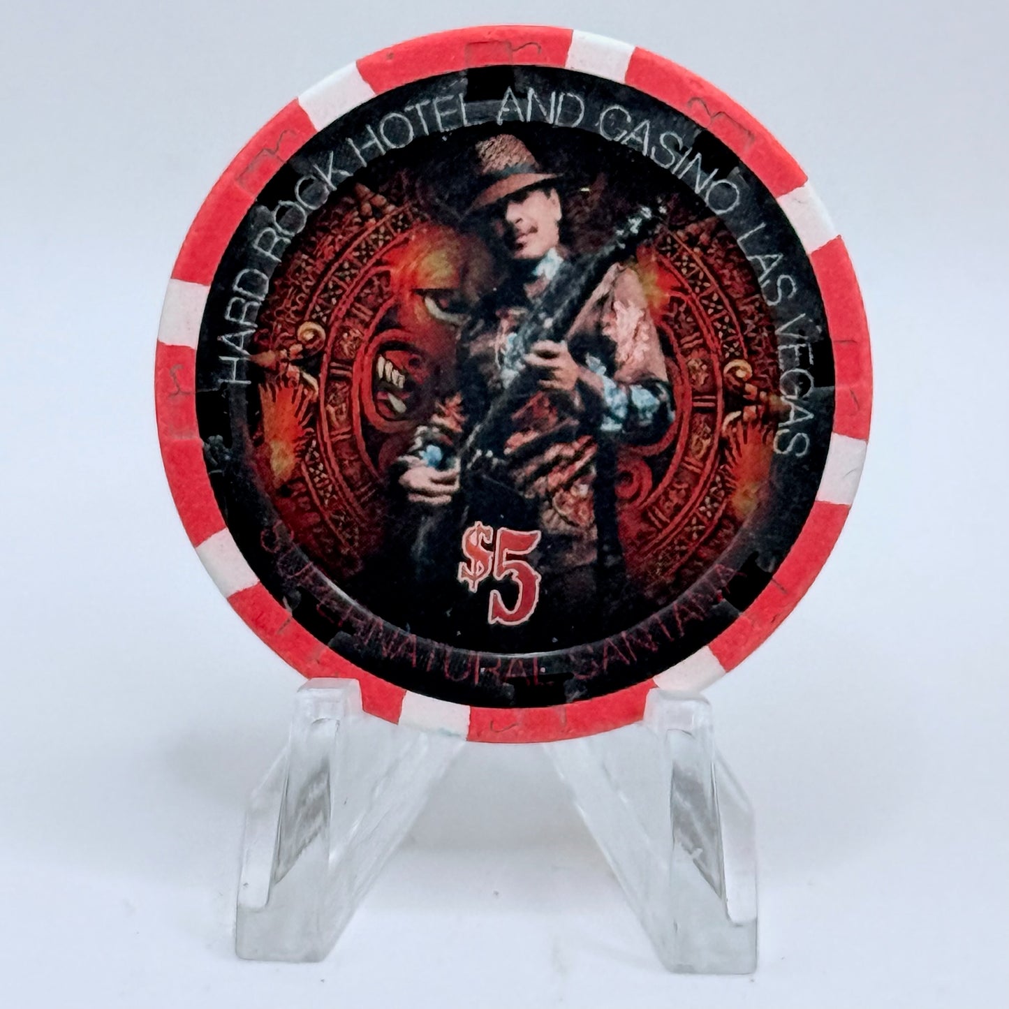 Hard Rock - Las Vegas Nevada 2009 'Santana' LE $5 Casino Chip E8775